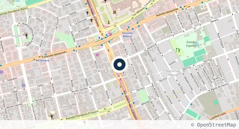 Mapa de la ubicación del centro en Américo Vespucio Sur 216, Las Condes
